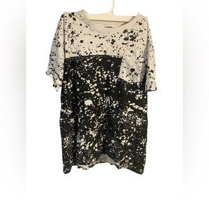 Phat Farm Black and White Splatter Tee